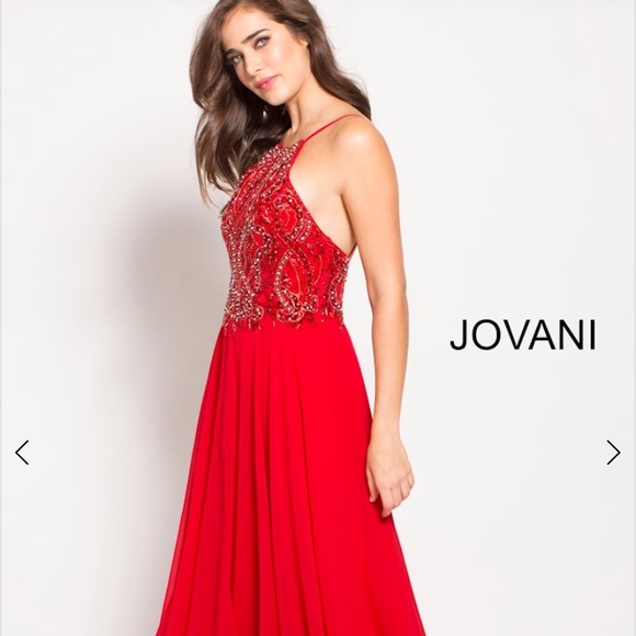 Red Jovani dress style #59076 - Picture 5 of 5